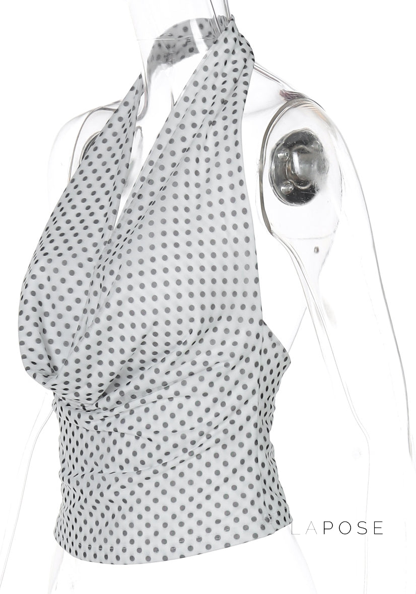 Joan Polka Dot Halter Top [PUGJYTRT]