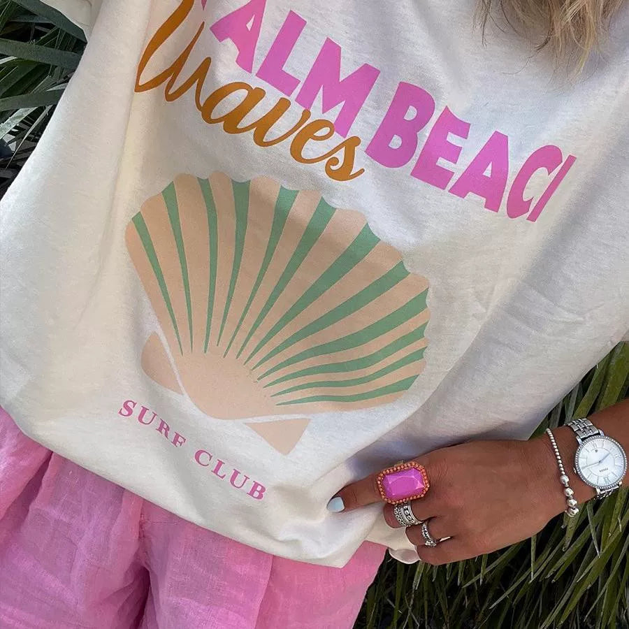 Jocelynn Oversized Shell Graphic T-Shirt