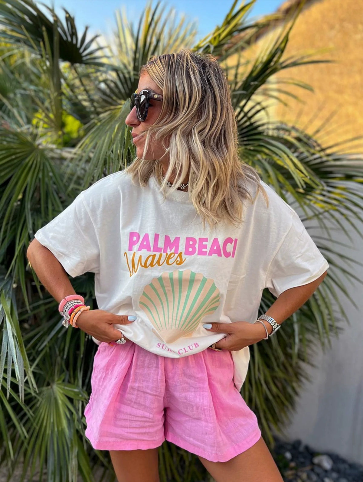 Jocelynn Oversized Shell Graphic T-Shirt