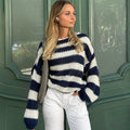 Johannah Striped Knit Sweater [WG57L4SO]