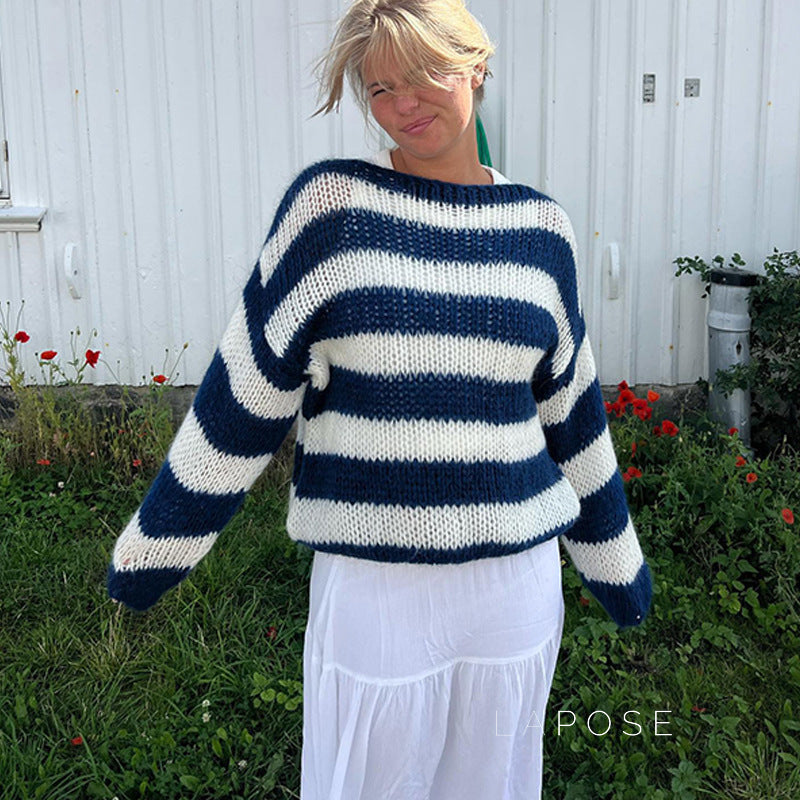 Johannah Striped Knit Sweater [XL0X5JXK]