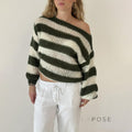 Johannah Striped Knit Sweater [EVPTM8XC]