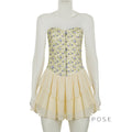 Joselin Strapless Tiered Floral Dress [BNKVEV7W]