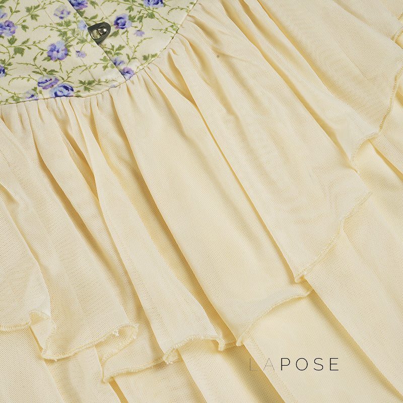 Joselin Strapless Tiered Floral Dress [GNCBDB2Q]