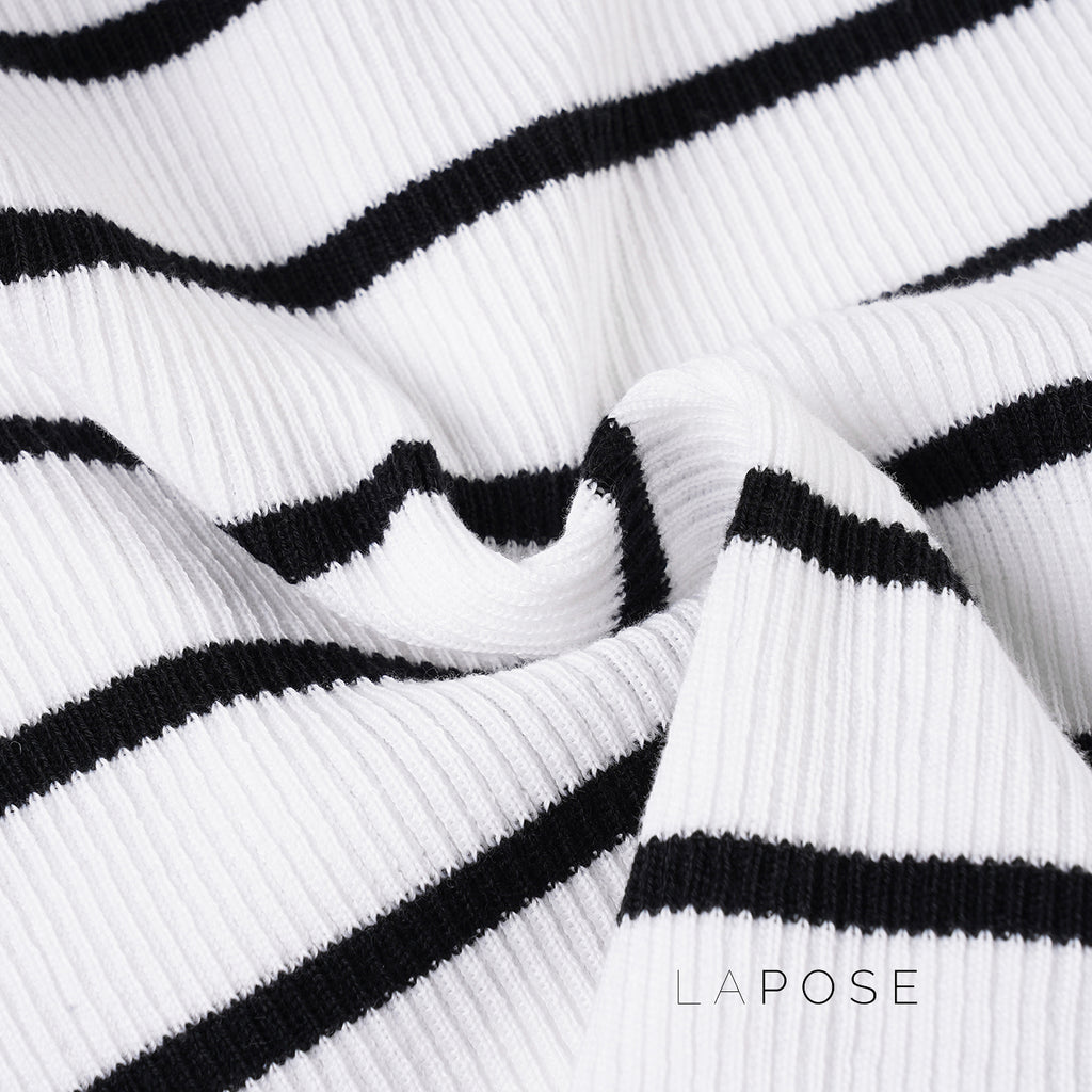 Joyanna Striped Cropped Knit Cardigan [P7NKE061]