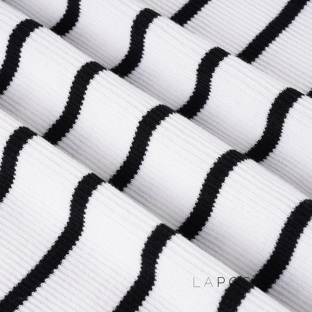 Joyanna Striped Cropped Knit Cardigan [2KPFZ6ES]