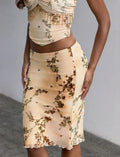 LaPose Joycelyn Burnout Fringe Midi