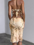 LaPose Joycelyn Burnout Fringe Midi