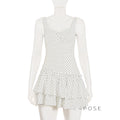 Jumana Polka Dot Smocked Mini Dress [2L0TE4OD]
