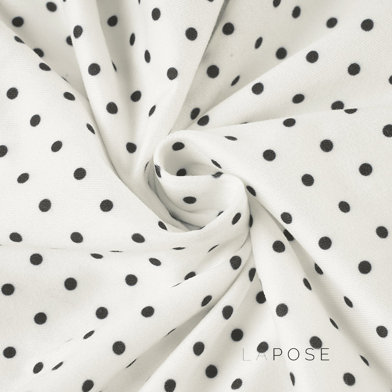 Jumana Polka Dot Smocked Mini Dress [22JLJ25B]