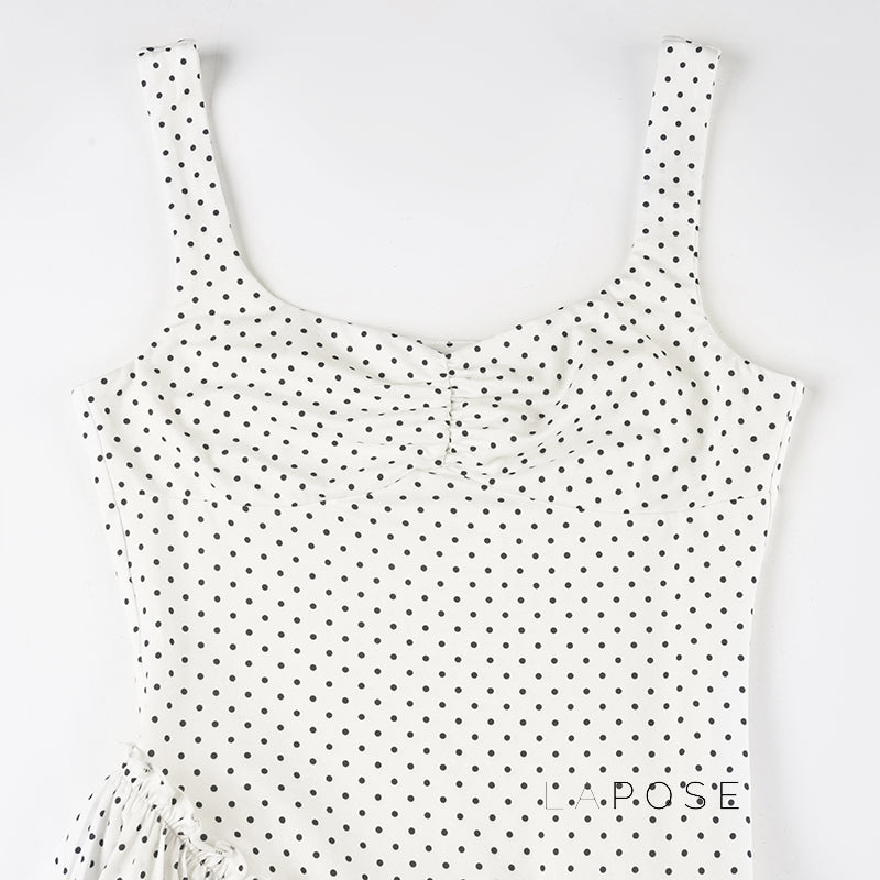 Jumana Polka Dot Smocked Mini Dress [FC27Z576]