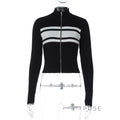 Kacy Contrast Zipper Knit Top [RHVJ9MV2]