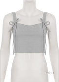 Kaeleigh Waffle Bows Shorts Set [V5BWMVSE]