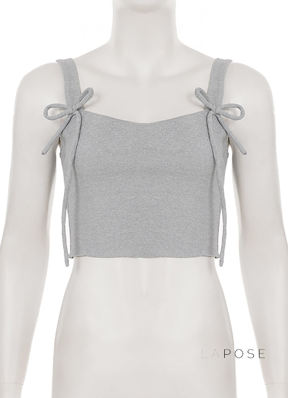 Kaeleigh Waffle Bows Shorts Set [V5BWMVSE]