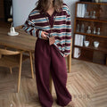 Kaelin Contrast Striped Knit Polo [7RORJQOE]