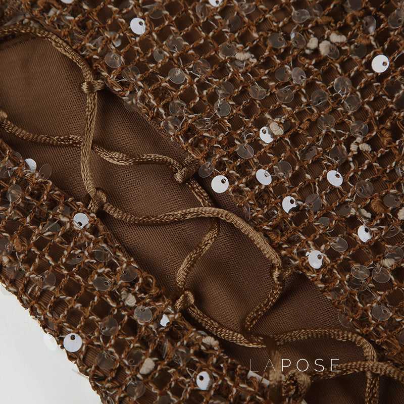 Kaidyn Sequin Crop Tube Top [ZNRFKSDQ]