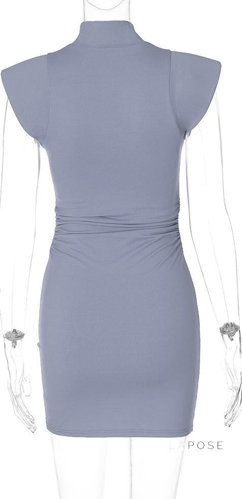Kailey High Neck Bodycon Dress [14LPWAOE]