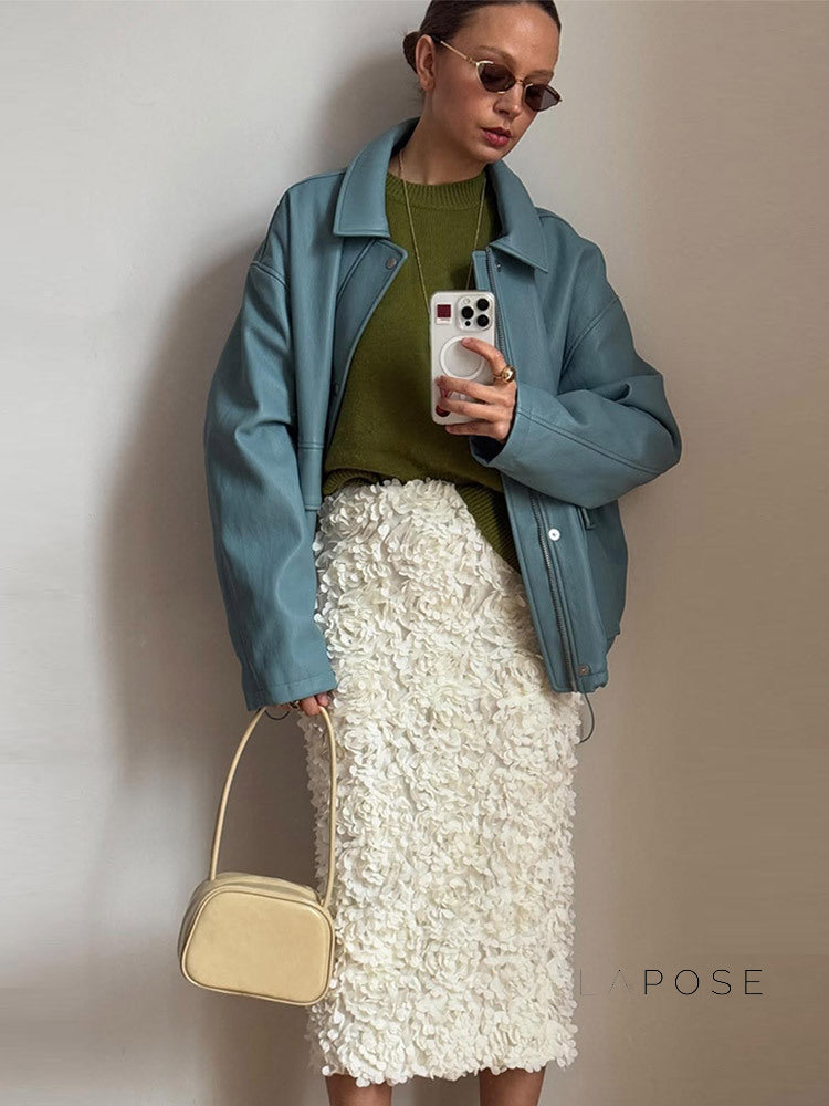 Kalei Blue Moto Jacket [OR72K290]