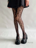 Kaleyah Sheer Lace Print Tights [SINN8Y6B]