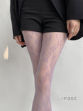 Kaleyah Sheer Lace Print Tights [T01YPMT1]