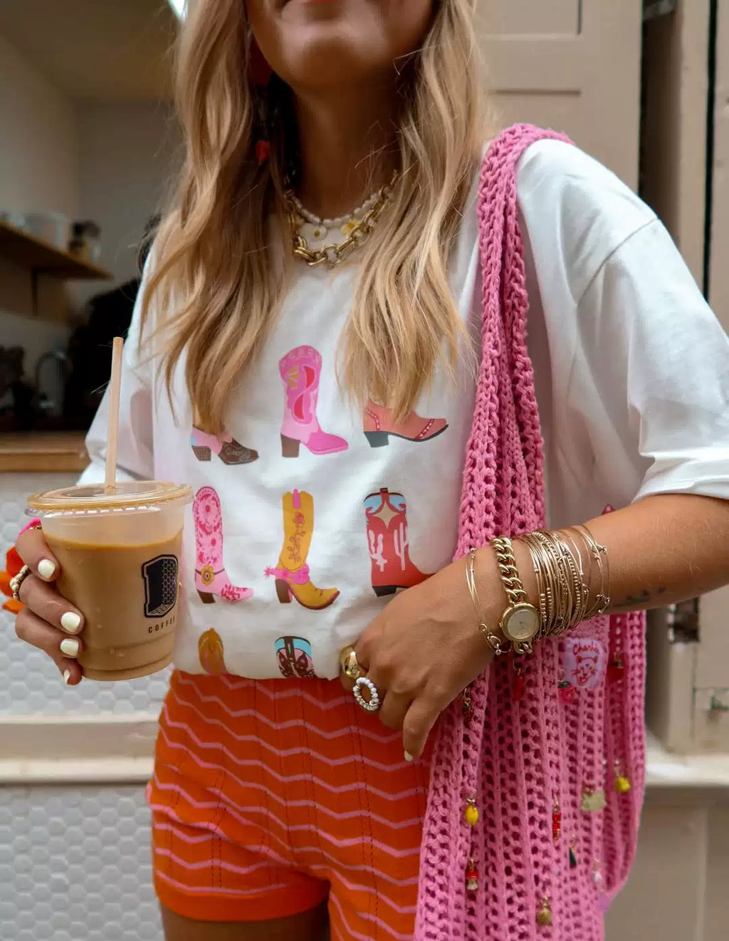 Kalia Cowboy Boot Graphic T-Shirt