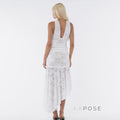 Kaliah Lace Ruched Asymmetric Dress [BBPVTATD]