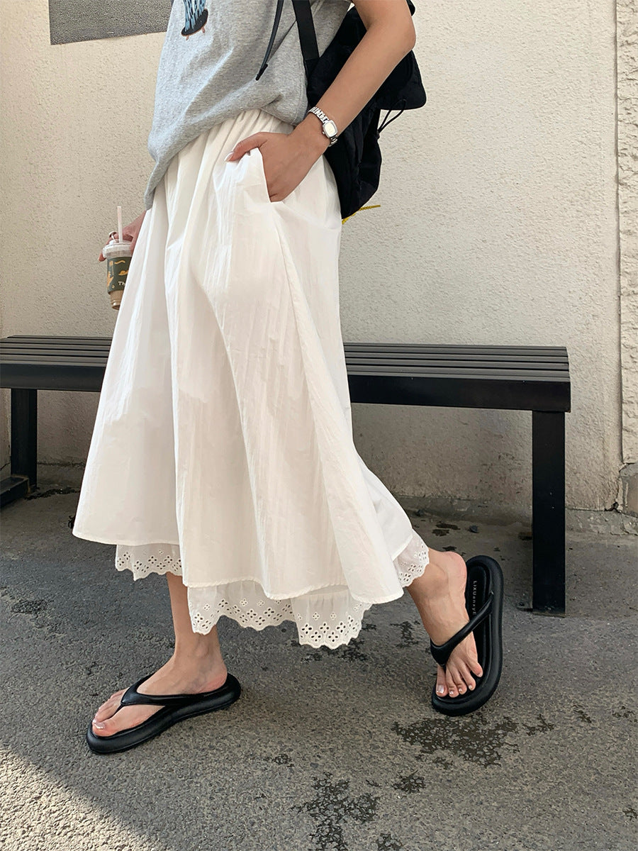 Kalie Elastic Waist Maxi Skirt [4FQ3AJZ4]