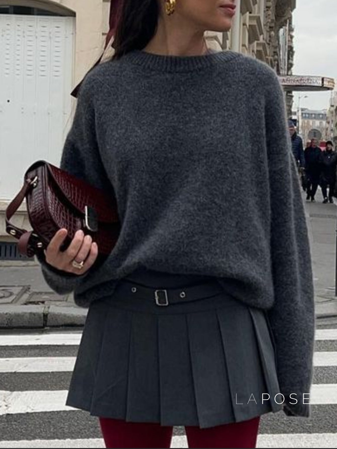 Kalie Relaxed Knit Sweater [LN80PDTR]