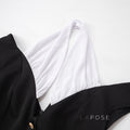 Kalilah Halter Contrast Mini Dress [0JK65QSG]