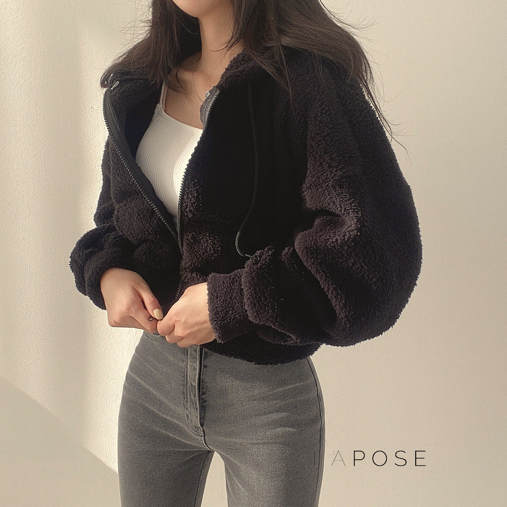 Kalli Plush Zip Hoodie [N5POA1WD]