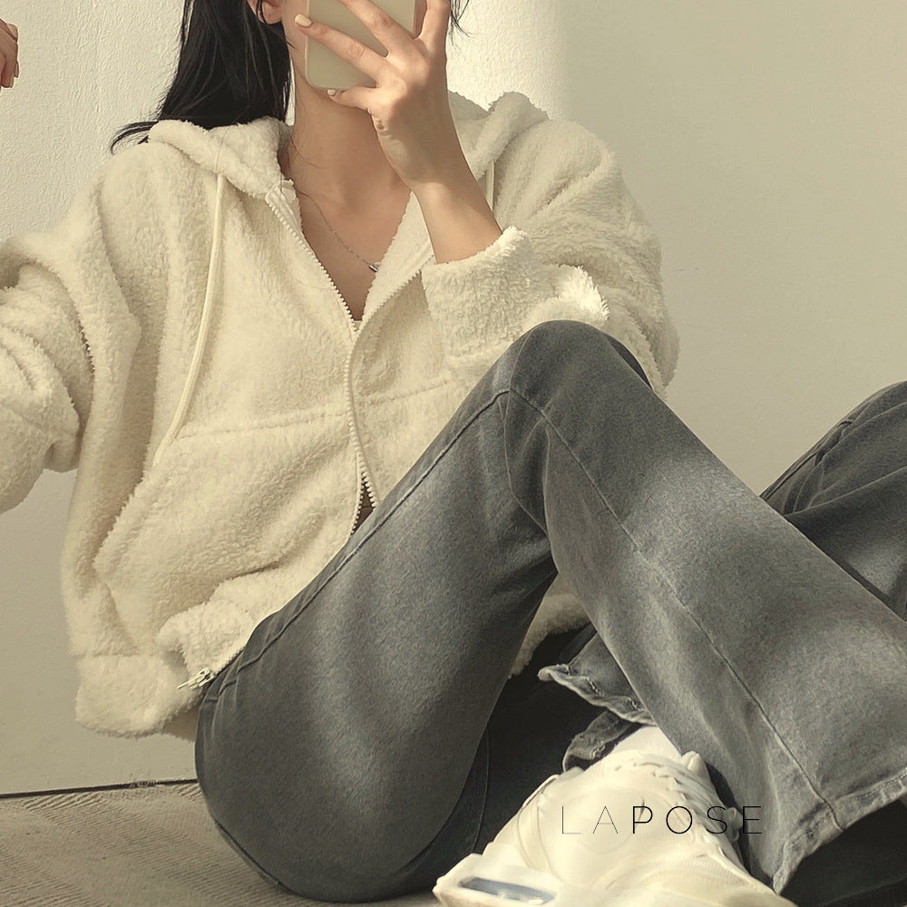 Kalli Plush Zip Hoodie [6KPEA4CS]