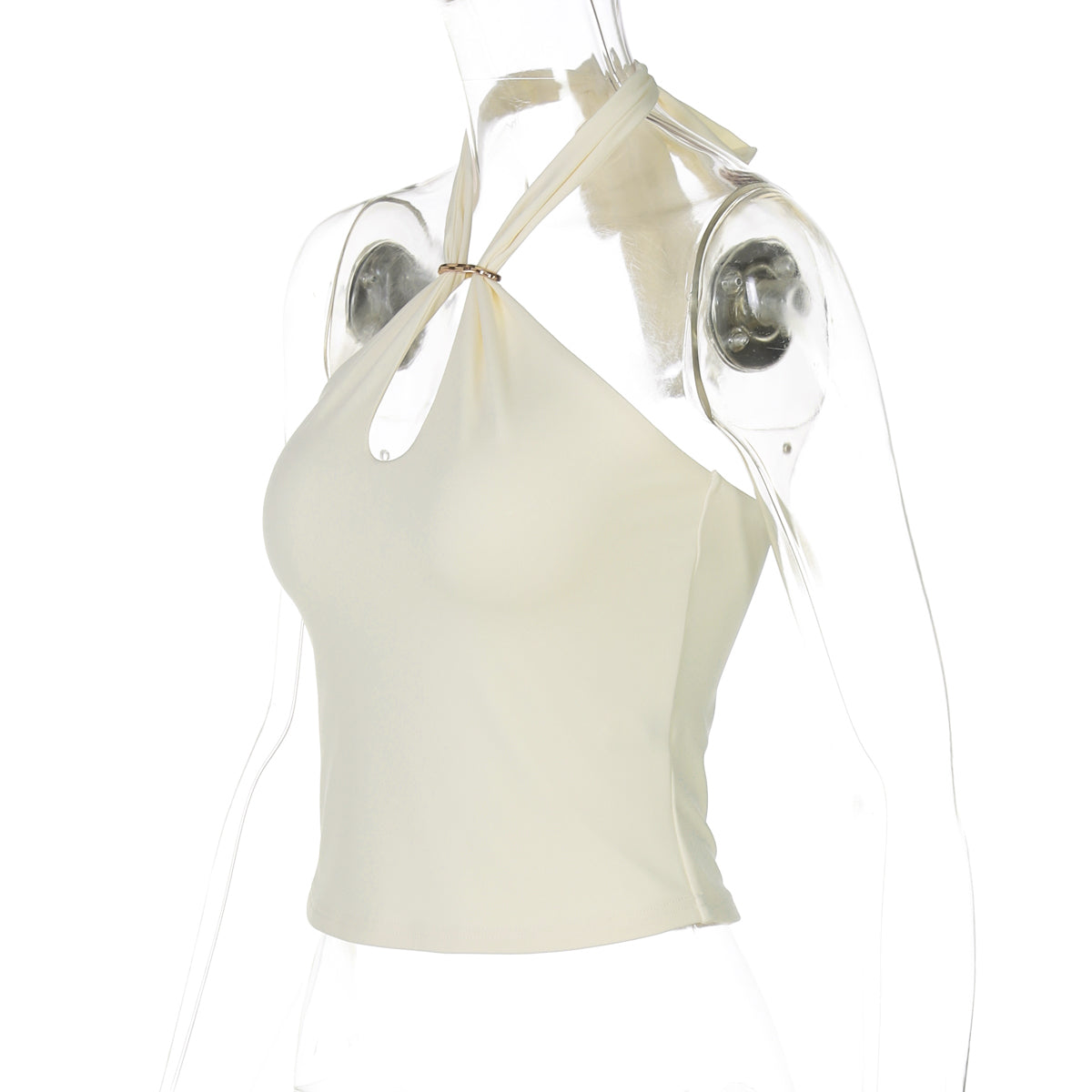 Kalynn Halter Buckle Crop Top