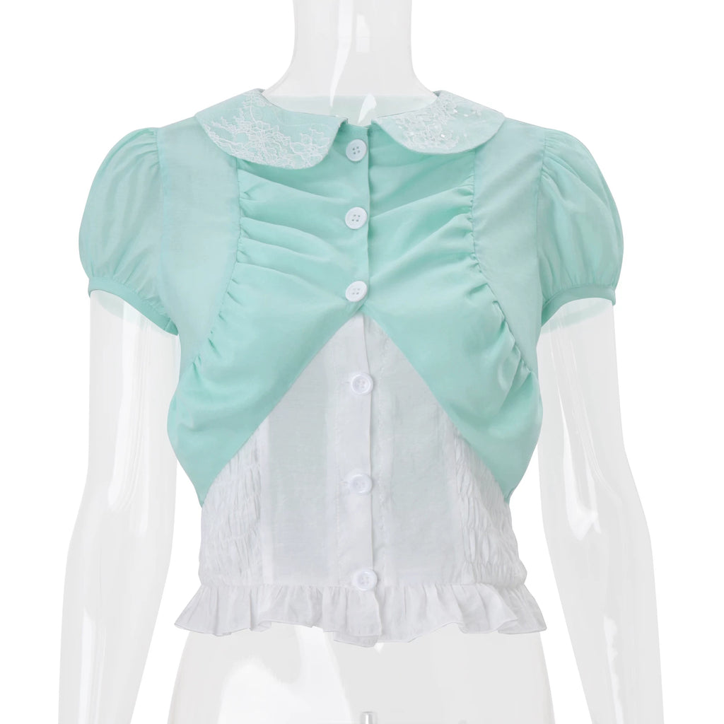 LaPose - Kamara Puff Sleeve Shirt Set