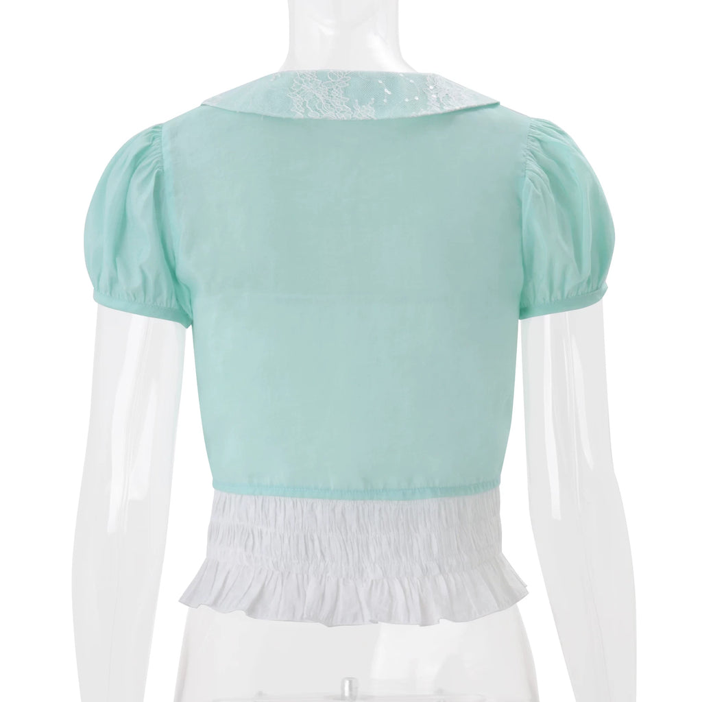 LaPose - Kamara Puff Sleeve Shirt Set