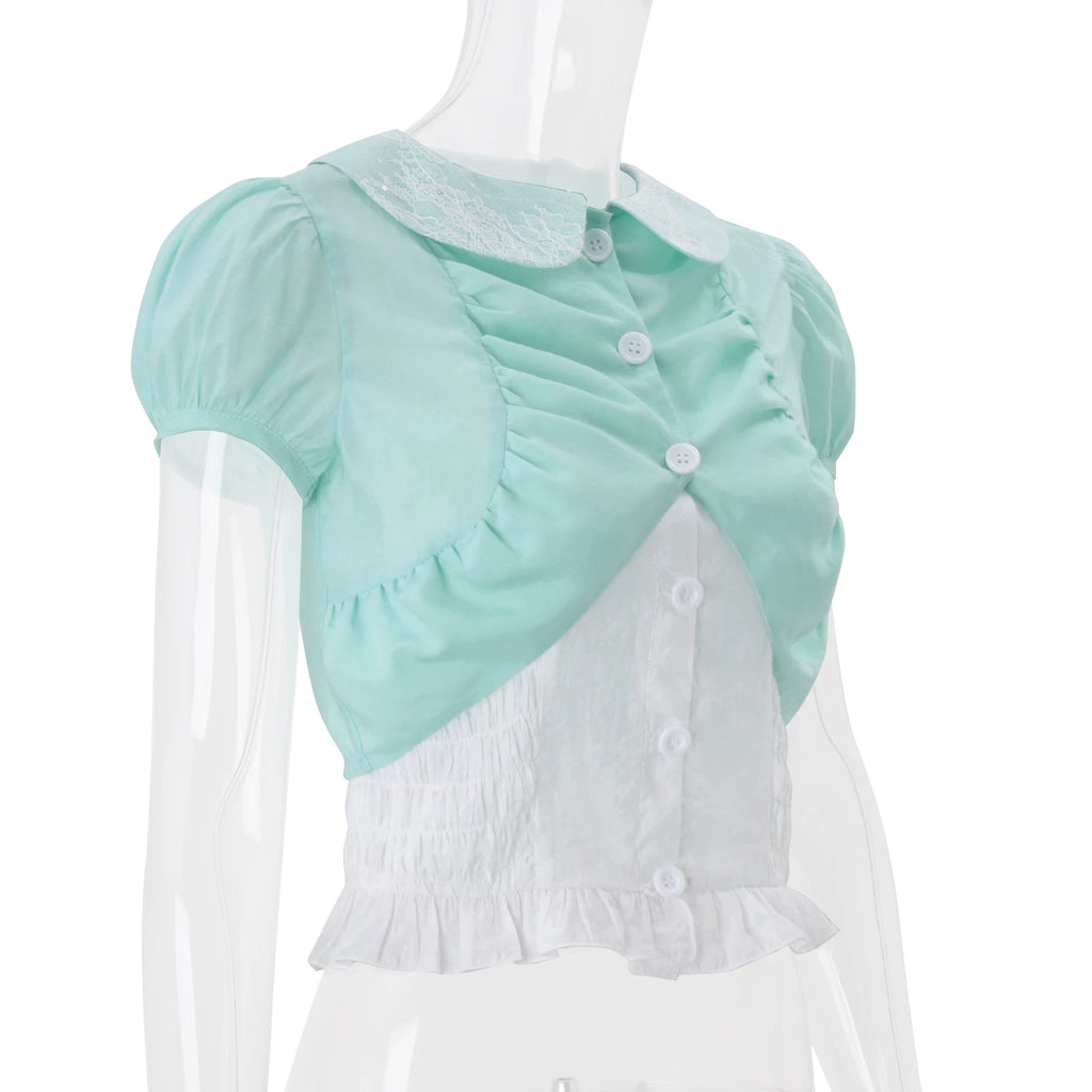 LaPose - Kamara Puff Sleeve Shirt Set