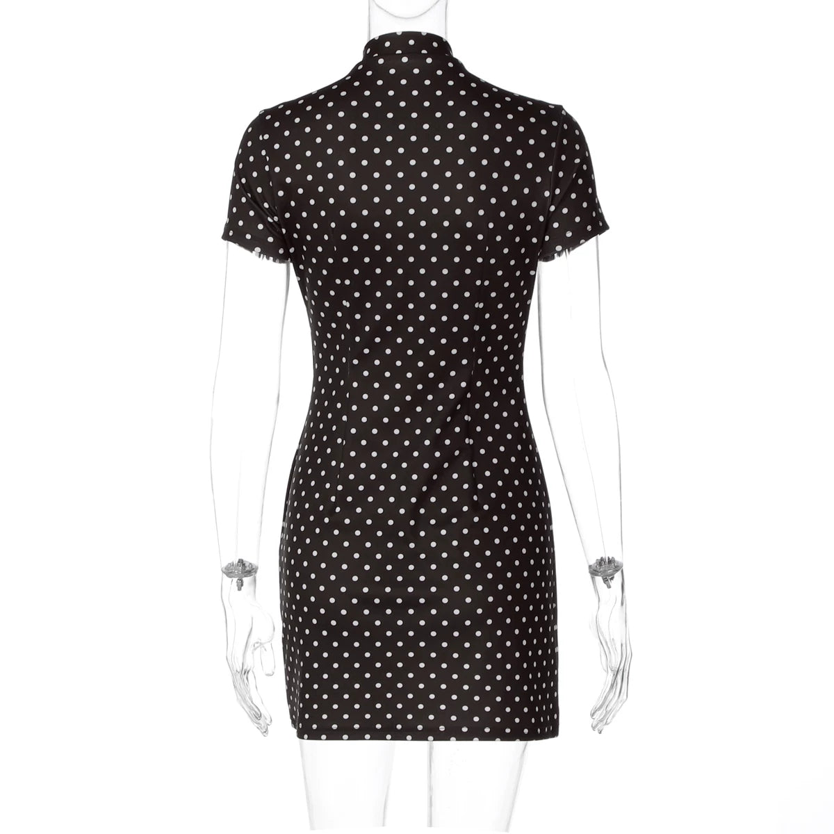 LaPose - Kamari Polka Dot Cutout Mini Dress