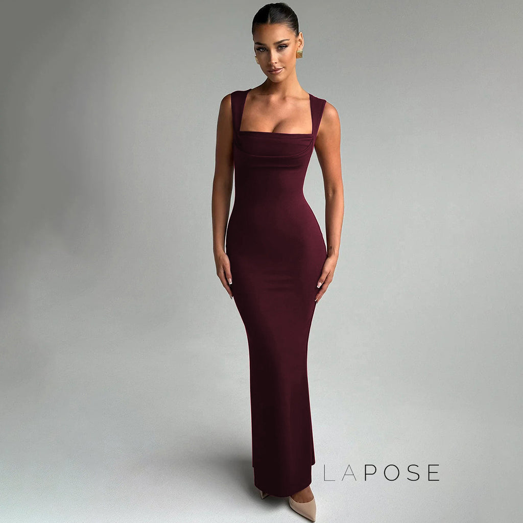 Kambria Square Neck Maxi Dress [9EJP3SFO]