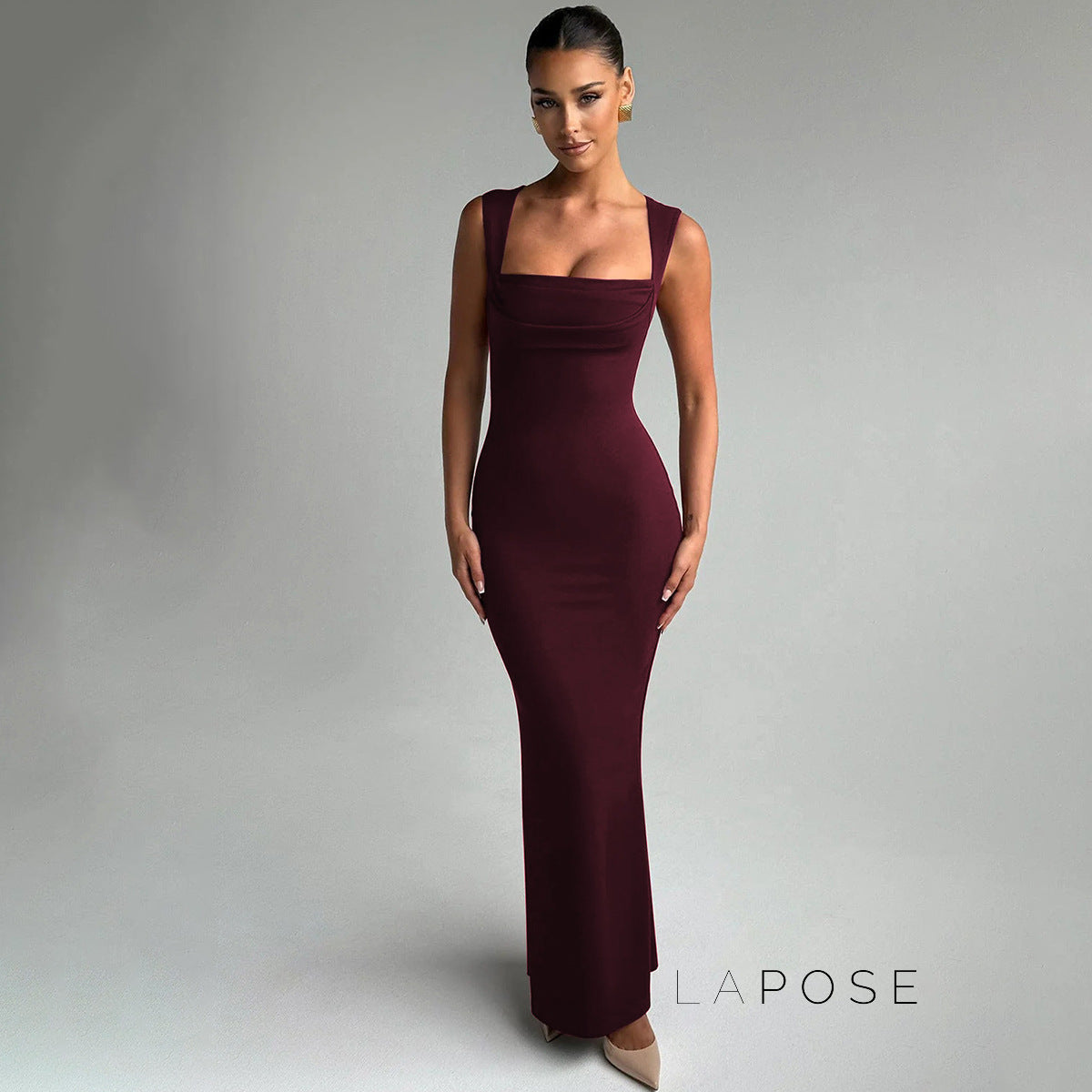 Kambria Square Neck Maxi Dress [9EJP3SFO]