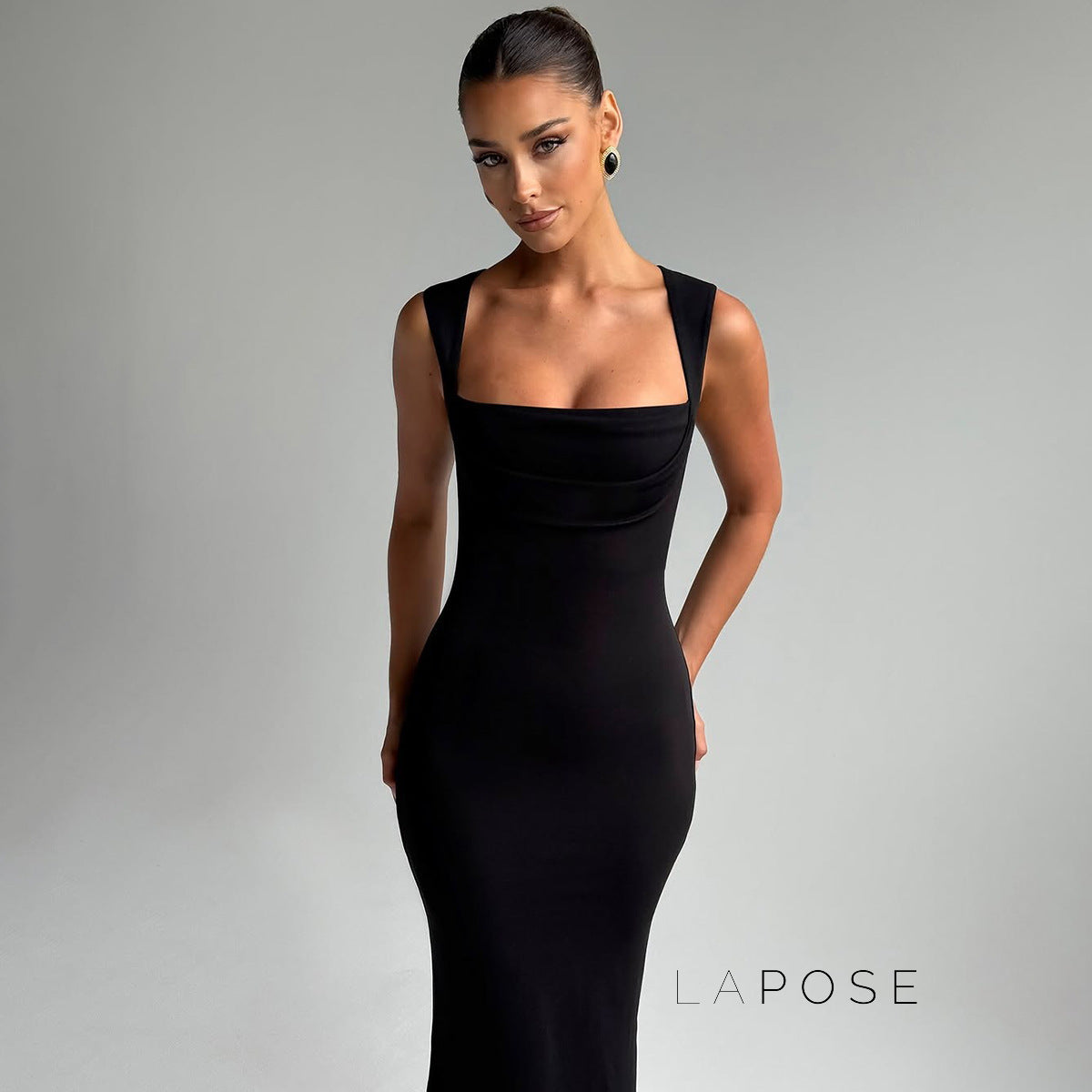 Kambria Square Neck Maxi Dress [Y77TIXAB]