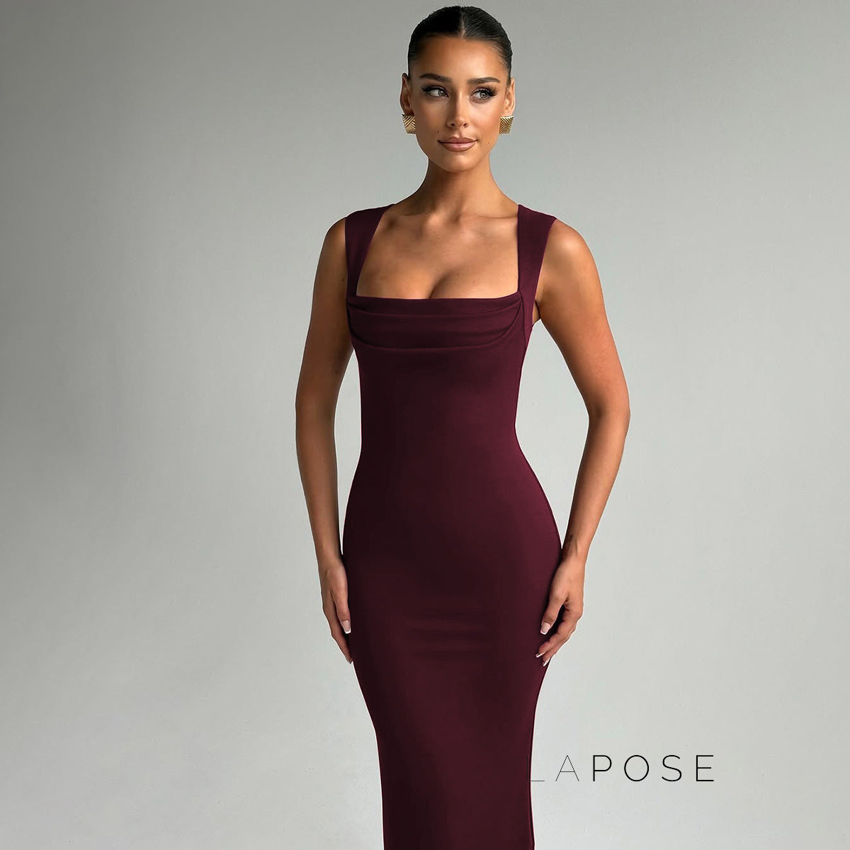 Kambria Square Neck Maxi Dress [X36OH85W]