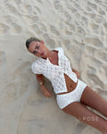 Kambry Sheer Button-Up Short Set [SKZ14OE6]