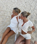 Kambry Sheer Button-Up Short Set [OHBCIA6L]