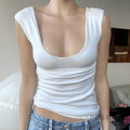 Kamea U-Neck Backless Top
