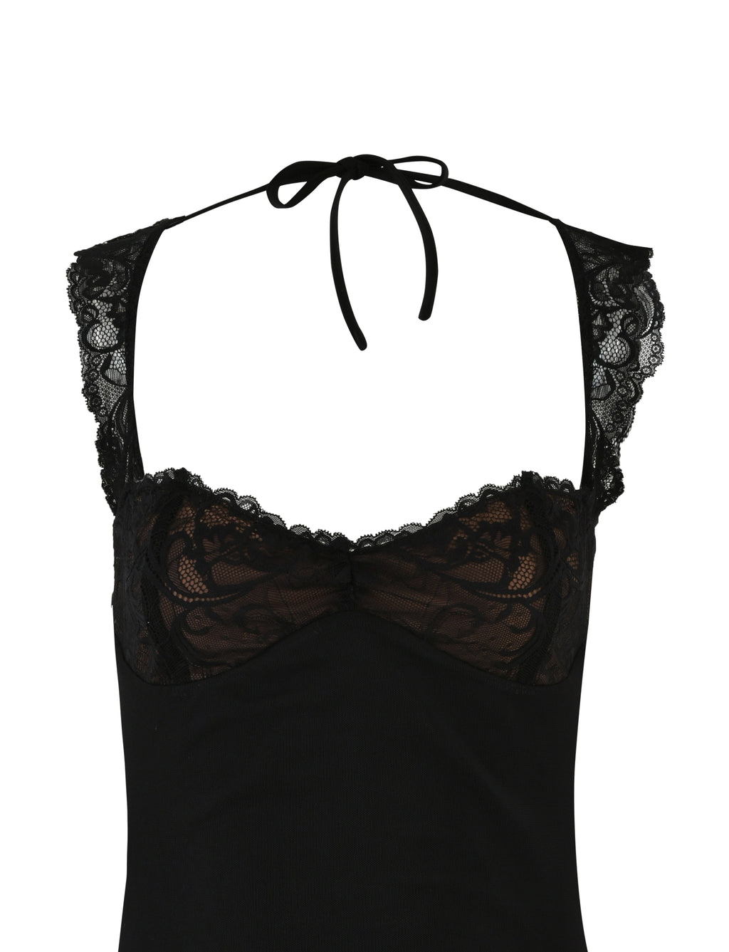 LaPose Kamiyah Lace Open Back Mini Dress