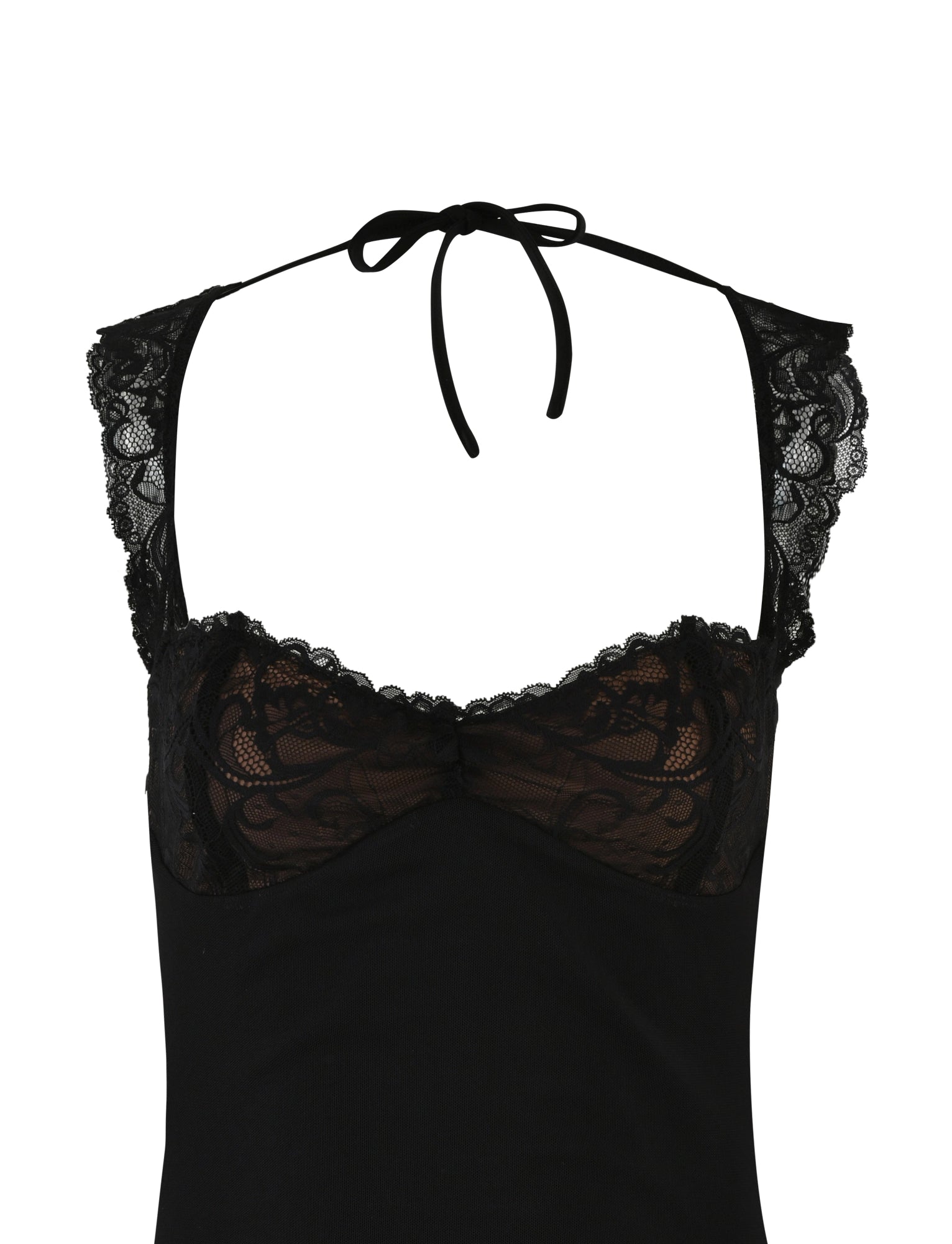 LaPose Kamiyah Lace Open Back Mini Dress