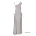 Kamoni One-Shoulder Ruched Maxi Dress [DJUYN35S]