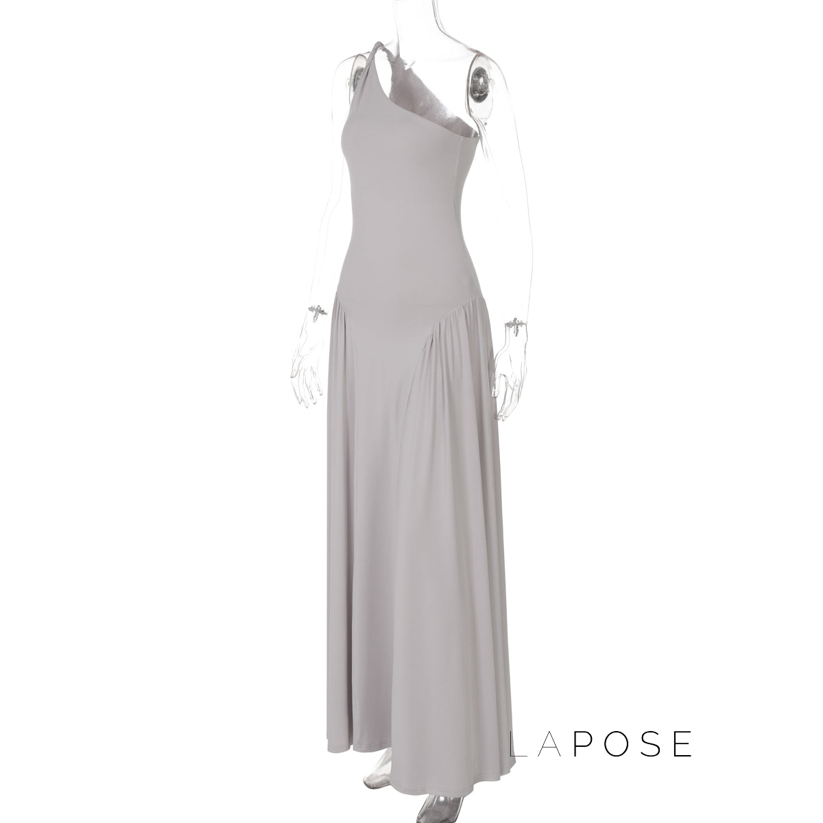 Kamoni One-Shoulder Ruched Maxi Dress [WRIDSGLO]