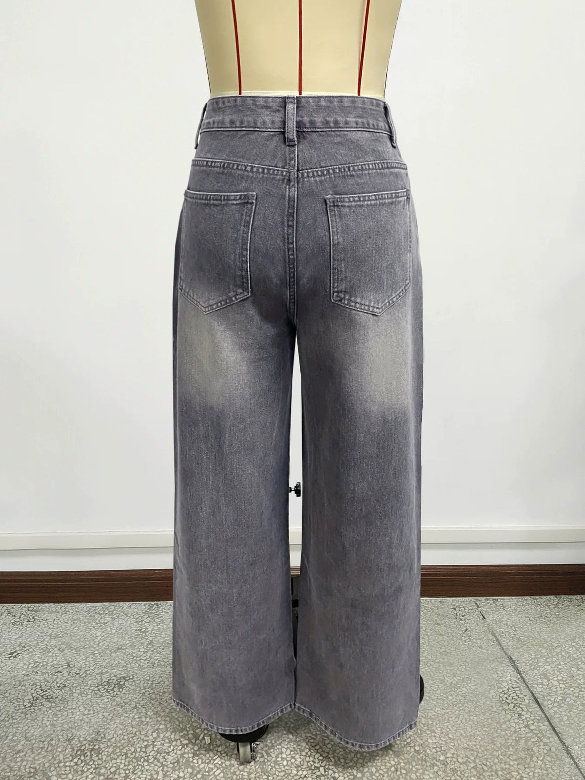 LaPose - Kamryn Grey Wide Leg Jeans