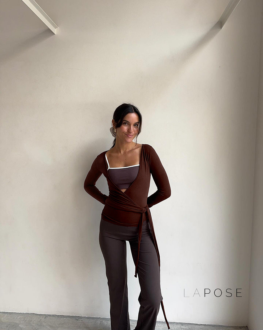 Kamya V-Neck Wrap Top [VG7DXNHZ]