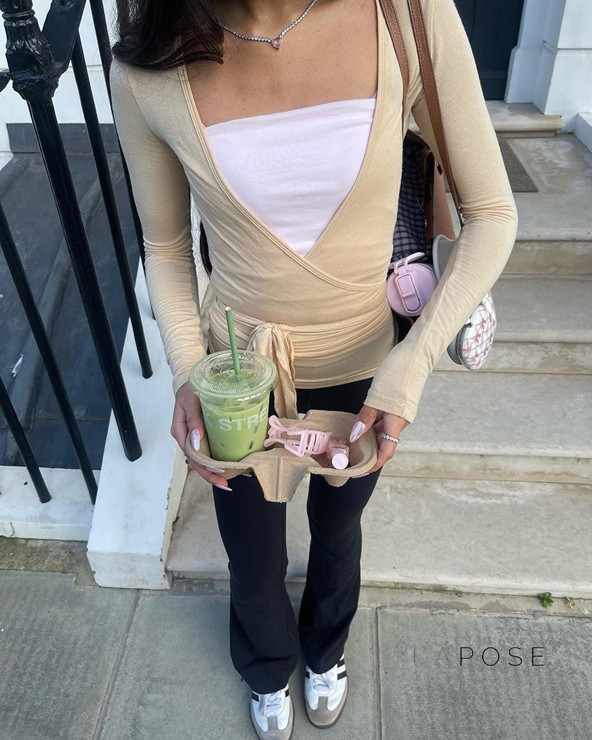 Kamya V-Neck Wrap Top [T49H4CL2]